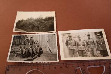 drei Fotos - Soldaten der SS - Totenkopf  , Verfügungstruppe